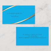 エレガントモダンシンプル金ゴールドストライプ 名刺 (正面/裏面)