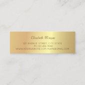 エレガントモダンシンプル金ゴールド スキニー名刺 (裏面)