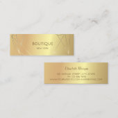 エレガントモダンシンプル金ゴールド スキニー名刺 (正面/裏面)