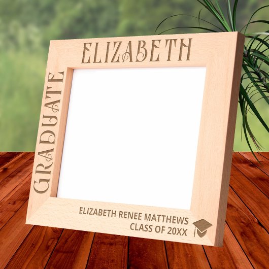 エレガントモダンシンプル10x8L卒業写真 レーザー彫刻フレーム