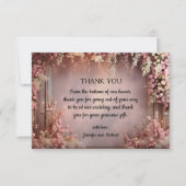 エレガントモダンシンプル2枚の写真結婚s サンキューカード (正面)