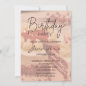 エレガントモダンシンプルCake 39th birthday 招待状 (正面)