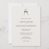 エレガントモダンシンプルElements結婚の写真 招待状 (正面)