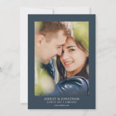 エレガントモダンシンプルElements結婚の写真 招待状 (裏面)