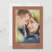 エレガントモダンシンプルElements結婚の写真 招待状 (裏面)