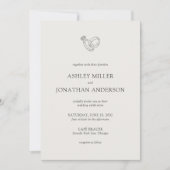 エレガントモダンシンプルElements結婚の写真 招待状 (正面)