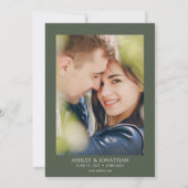 エレガントモダンシンプルElements結婚の写真 招待状 (裏面)