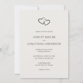 エレガントモダンシンプルElements結婚の写真 招待状 (正面)