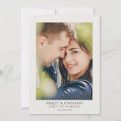 エレガントモダンシンプルElements結婚の写真 招待状 (裏面)