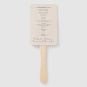 エレガントモダンシンプルScript結婚式 プログラム ハンドファン (裏面)