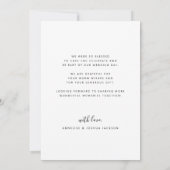 エレガントモダンシンプルScript Photo結婚's サンキューカード (裏面)