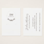 エレガントモダンジュエリーイヤリング表示モノグラム (正面&裏面)