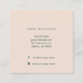 エレガントモダンジュエリー スクエア名刺 (裏面)