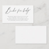 エレガントモダンスクリプトのミニマリスト エンクロージャーカード (正面/裏面)