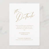 エレガントモダンスクリプト結婚の詳細 エンクロージャーカード (正面)