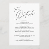 エレガントモダンスクリプト結婚の詳細 エンクロージャーカード (正面)