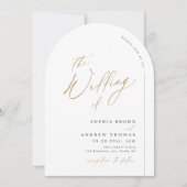 エレガントモダンスクリプト結婚ミニマリスト 招待状 (正面)