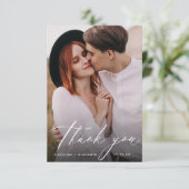 エレガントモダンスクリプ結婚ト感謝していYou サンキューカード (スタンド正面)