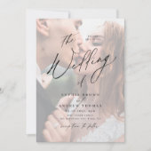 エレガントモダンスクリプ結婚ト 招待状 (正面)