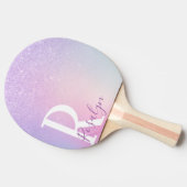 エレガントモダンスタイリッシュガーリー紫グラデーショングリッター 卓球ラケット (横)