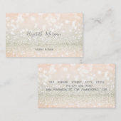 エレガントモダンスタイリッシュグリッター《写真》ぼけ味 名刺 (正面/裏面)