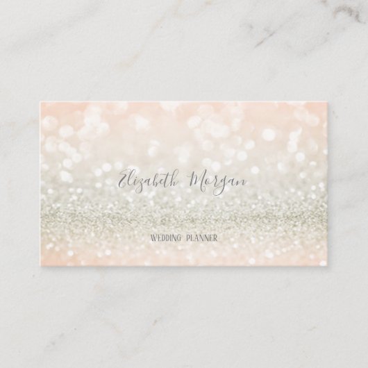 エレガントモダンスタイリッシュグリッター《写真》ぼけ味 名刺 (正面)