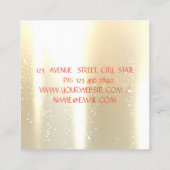エレガントモダンスタイリッシュシニー，唇，発疹，メイクアップ スクエア名刺 (裏面)