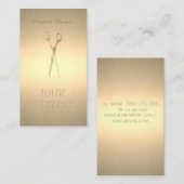 エレガントモダンスタイリッシュシンプルフェイク金ゴールド 名刺 (正面/裏面)