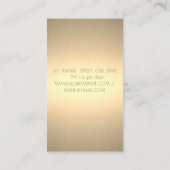 エレガントモダンスタイリッシュシンプルフェイク金ゴールド 名刺 (裏面)