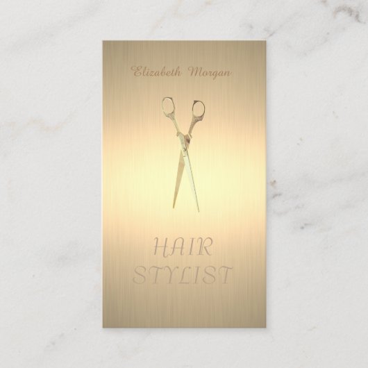 エレガントモダンスタイリッシュシンプルフェイク金ゴールド 名刺 (正面)