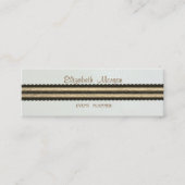 エレガントモダンスタイリッシュストライプのプロフェッショナル スキニー名刺 (正面)