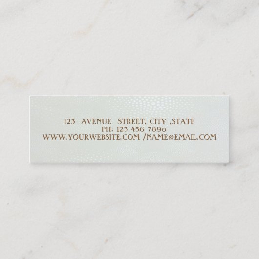 エレガントモダンスタイリッシュストライプのプロフェッショナル スキニー名刺 (裏面)