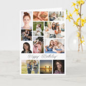 エレガントモダンスタイリッシュハッピーバースデー カード (黄色い花)