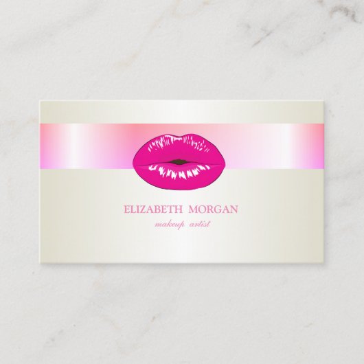 エレガントモダンスタイリッシュ唇 名刺 (正面)