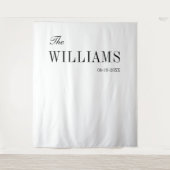 エレガントモダンスタイリッシュ結婚背景 タペストリー (正面)