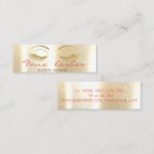 エレガントモダンスタイリッシュ金ゴールドラッフェイクシュ スキニー名刺 (正面/裏面)
