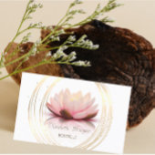 エレガントモダンスタイリッシュ金ゴールド円蓮 名刺