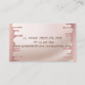 エレガントモダンスタイリッシュ、グリッター廃棄 名刺 (裏面)