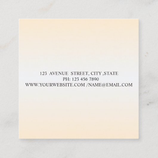 エレガントモダンストライプのグリッターフェイクー スクエア名刺 (裏面)