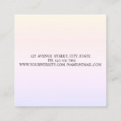 エレガントモダンストライププロフェッショナルフェイクー スクエア名刺 (裏面)