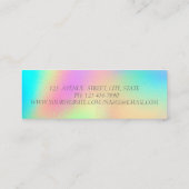 エレガントモダンストライプ金ゴールドカラフル スキニー名刺 (裏面)