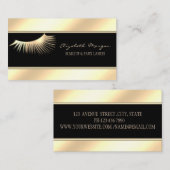 エレガントモダンストライプ金ゴールドフェイクー 名刺 (正面/裏面)