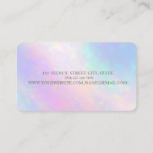 エレガントモダンストライプ金ゴールドLotusホログラフィック 名刺 (裏面)