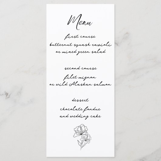 エレガントモダンス結婚クリプトのメニュー メニュー (正面)