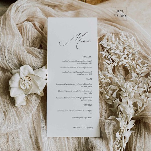 エレガントモダンス結婚クリプトのメニュー メニュー