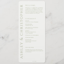 エレガントモダンセージ結婚グリーン プログラム