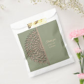 エレガントモダンセージ緑と金ゴールドクラシックマンダラF フェイバーバッグ (封をした状態)