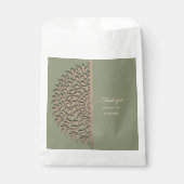 エレガントモダンセージ緑と金ゴールドクラシックマンダラF フェイバーバッグ (正面)