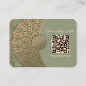 エレガントモダンセージ緑と金ゴールドクラシック曼荼羅 エンクロージャーカード (正面)