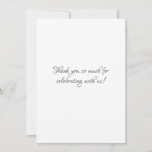 エレガントモダンタイポグラフィサンキューカード サンキューカード (裏面)